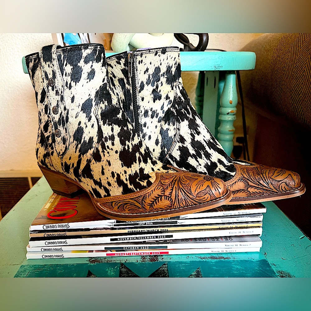 Myra Cowhide Booties